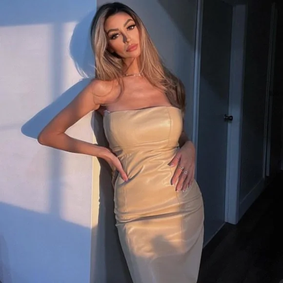 NWT Zara Faux Leather Dress - Picture 4 of 16